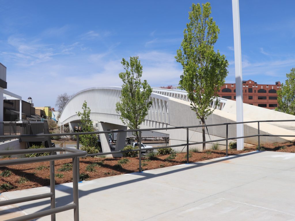 Pedestrian bridge in Gainesville, Georgia.