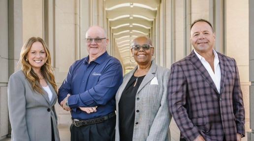 A group of Summit employees with IMG Insurance Agency Partner, Greg Lane.