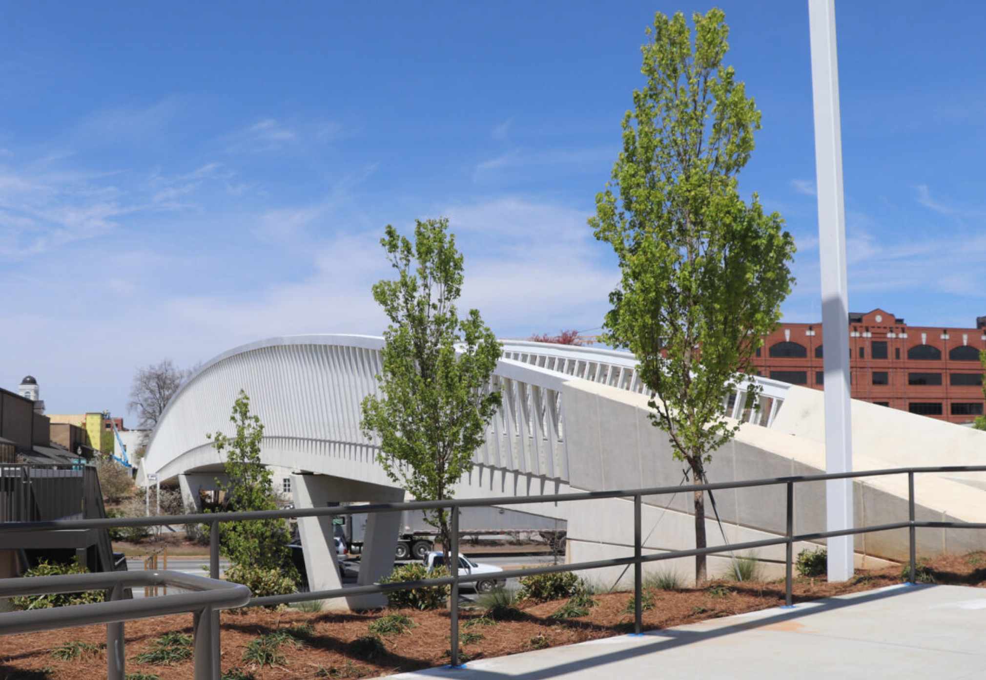 Pedestrian bridge in Gainesville, Georgia.